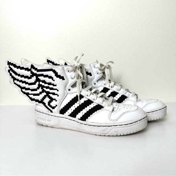 Rare Adidas x Jeremy Scott Wings 2.0 Pixel Sneakers G95769 High Tops Maximalist - Picture 1 of 15